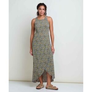 TOAD&CO Womens Sunkissed Maxi Dress North Vine Print Cutout Size Large New W/Tag
